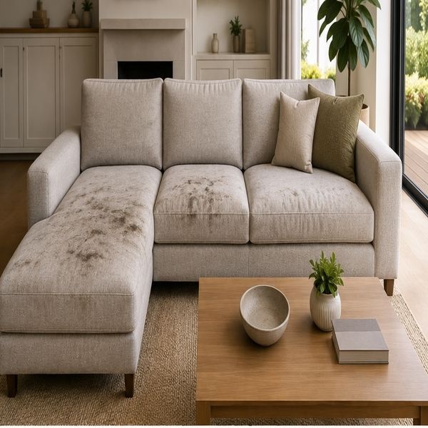 Sofa before upholstery cleaning in Braybrook